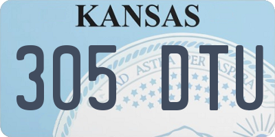KS license plate 305DTU