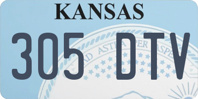 KS license plate 305DTV