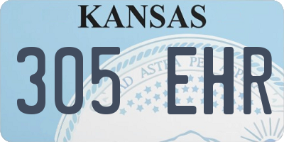 KS license plate 305EHR