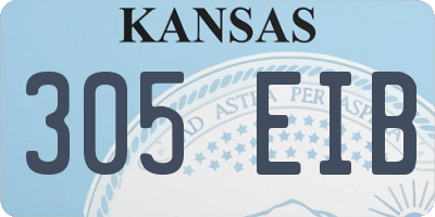 KS license plate 305EIB