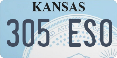 KS license plate 305ESO