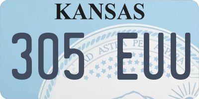 KS license plate 305EUU