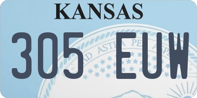 KS license plate 305EUW