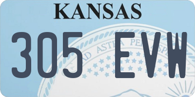 KS license plate 305EVW
