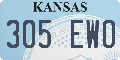 KS license plate 305EWO