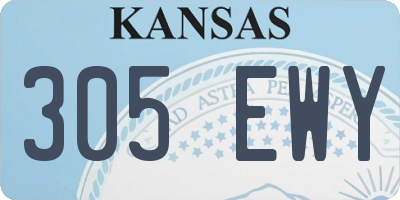 KS license plate 305EWY