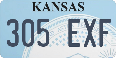 KS license plate 305EXF