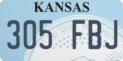 KS license plate 305FBJ