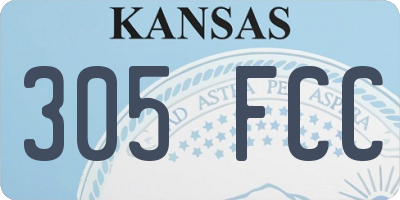 KS license plate 305FCC