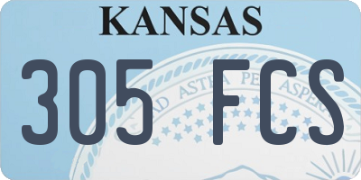 KS license plate 305FCS