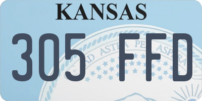 KS license plate 305FFD