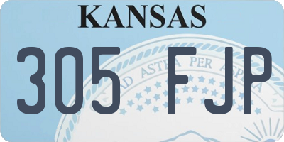 KS license plate 305FJP