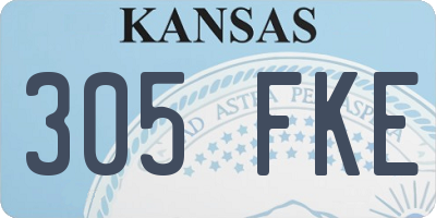 KS license plate 305FKE