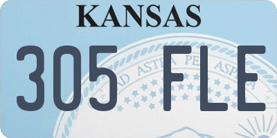 KS license plate 305FLE