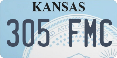 KS license plate 305FMC