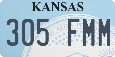 KS license plate 305FMM