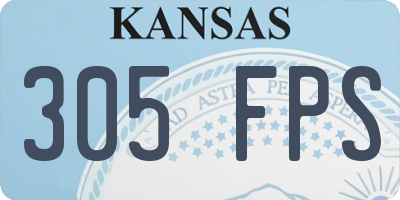KS license plate 305FPS