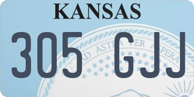 KS license plate 305GJJ