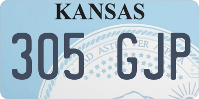 KS license plate 305GJP