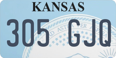 KS license plate 305GJQ