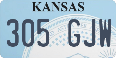 KS license plate 305GJW