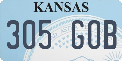 KS license plate 305GOB