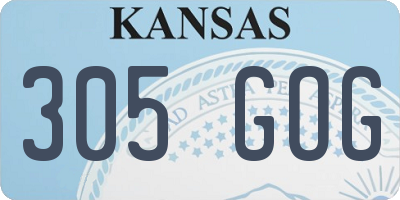 KS license plate 305GOG