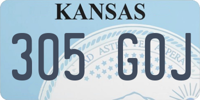 KS license plate 305GOJ