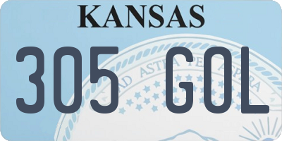 KS license plate 305GOL
