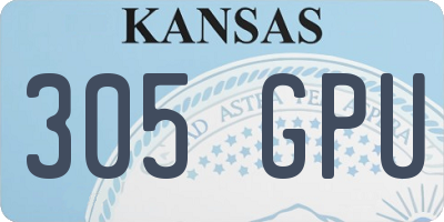 KS license plate 305GPU