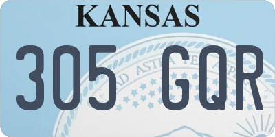 KS license plate 305GQR