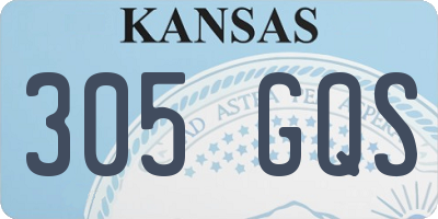 KS license plate 305GQS