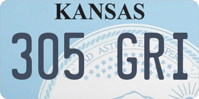 KS license plate 305GRI