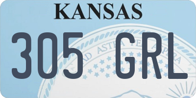 KS license plate 305GRL