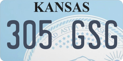 KS license plate 305GSG