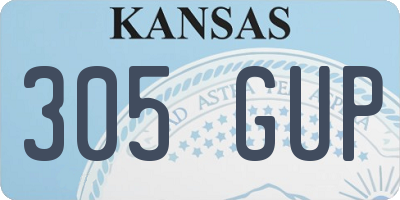 KS license plate 305GUP