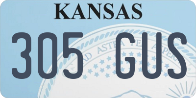 KS license plate 305GUS