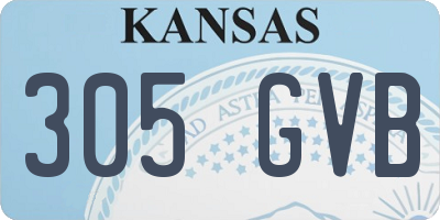 KS license plate 305GVB