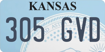 KS license plate 305GVD