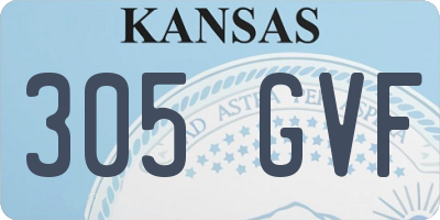 KS license plate 305GVF