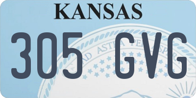 KS license plate 305GVG