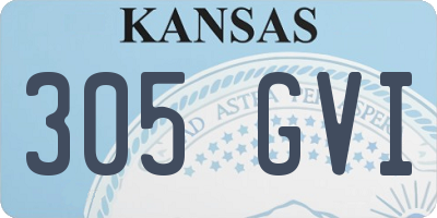 KS license plate 305GVI