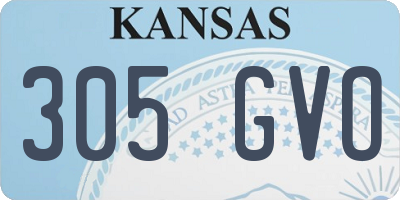 KS license plate 305GVO