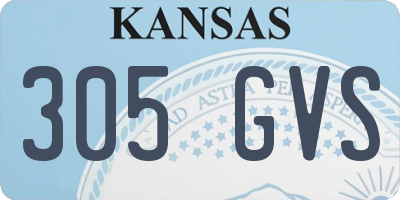 KS license plate 305GVS