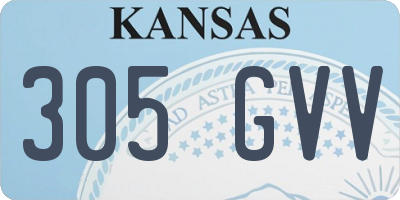 KS license plate 305GVV