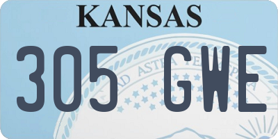 KS license plate 305GWE