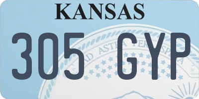 KS license plate 305GYP