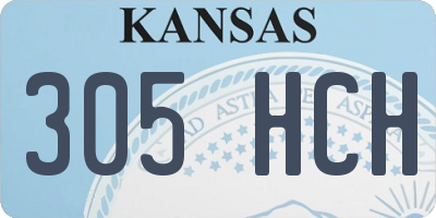 KS license plate 305HCH