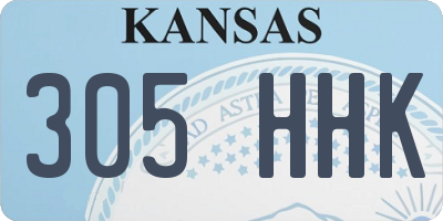 KS license plate 305HHK