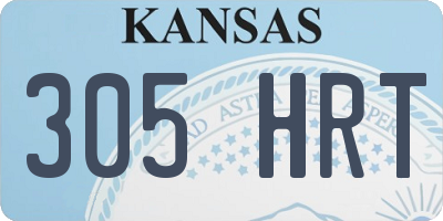KS license plate 305HRT